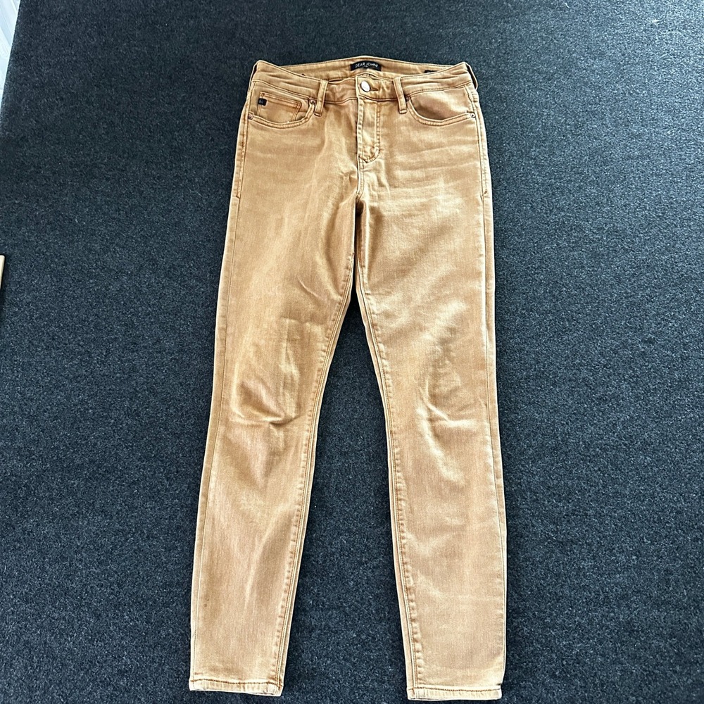 Dear John Gisele High Waisted Skinny Jeans Tan Ginger 28 Womens Stretch Denim
